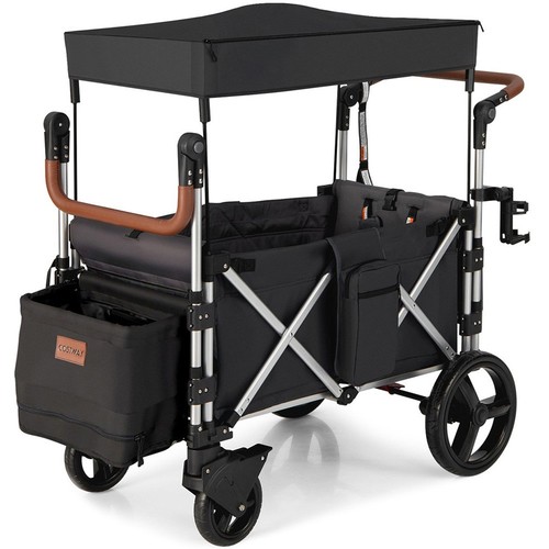 Black twin double stroller - black,