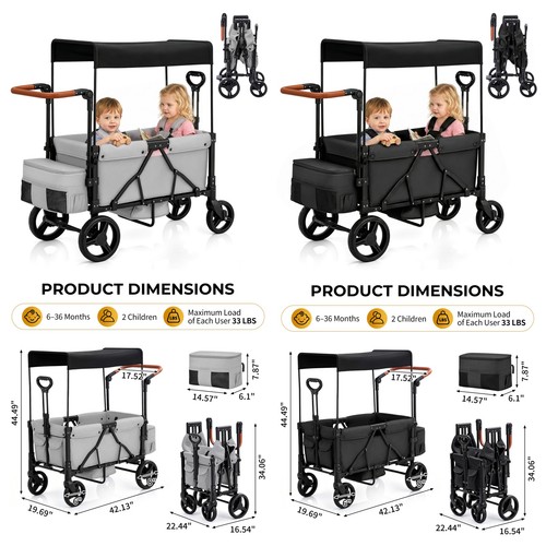 Twin baby double stroller - twin,