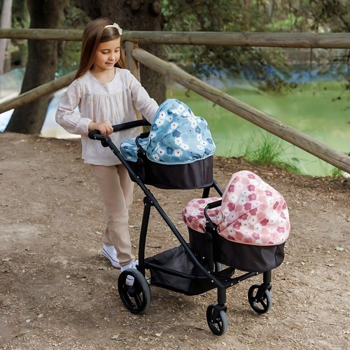 Twin dolls pram pushchair - pushchair, ivy