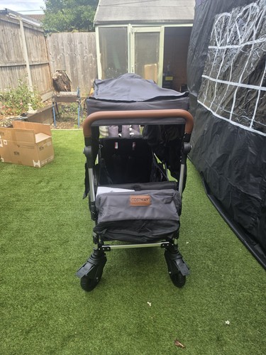 Grey twin double stroller - twin,