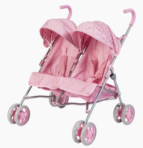 Twin doll stroller side - doll, by